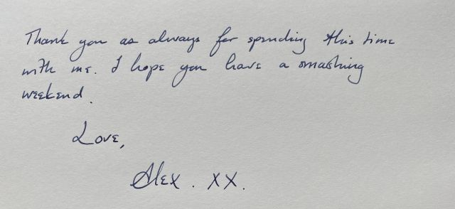 Thank you as always for spending this time with me. I hope you have a smashing weekend. Love, Alex. xx.